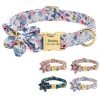 Collier pour chien avec fleur + imprimés